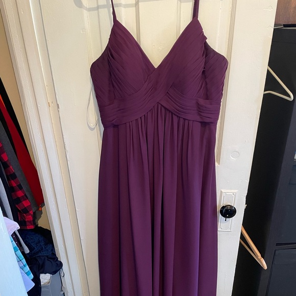 Azazie Shannon Bridesmaid Dress - Grape, size A14 - Picture 1 of 5